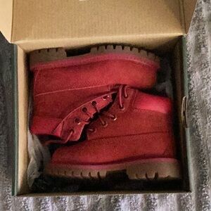 Brand new Kids red timberland boots
